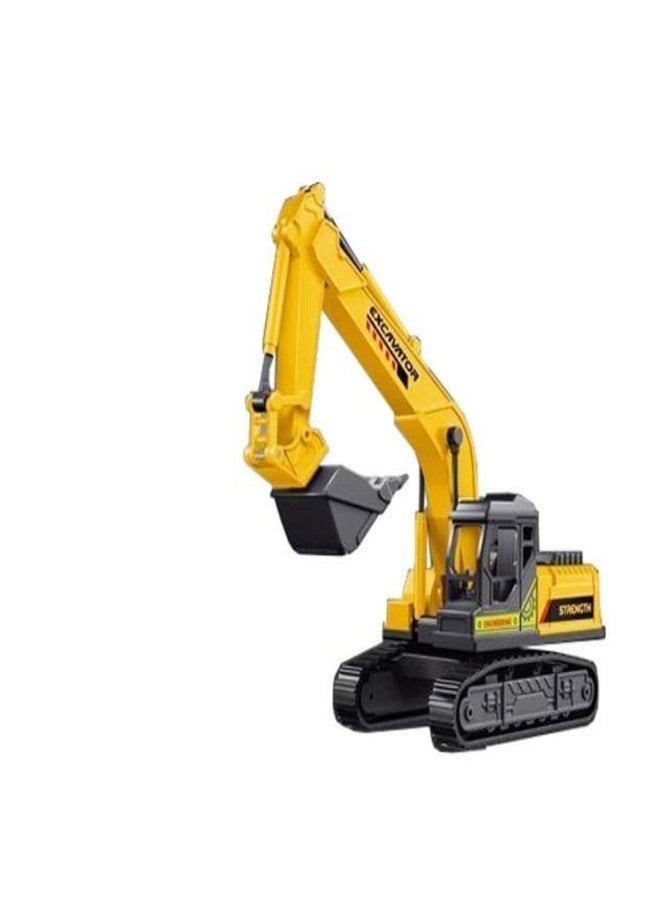 PLUSPOINT Excavator Bulldozer Truck for Kids, Construction Site Beach Sand Toys Engineer Construction Vehicle Movable Claw Digger Trucks Toys for Boys (New Excavator) - Image 2